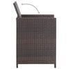 vidaXL 11 Piece Outdoor Dining Set with Cushions Poly Rattan Brown