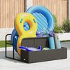 vidaXL Poolside Float Storage Black 110x100x57 cm Poly Rattan