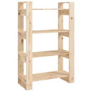 vidaXL Book Cabinet/Room Divider 80x35x125 cm Solid Wood Pine