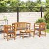 vidaXL Garden Rose Lounge Set 4 pcs Natural Solid Acacia Wood