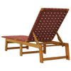 vidaXL Sun Loungers 2 pcs Red Solid Wood Acacia and Fabric