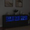 vidaXL Sideboard with LED Lights Black 162x37x67 cm