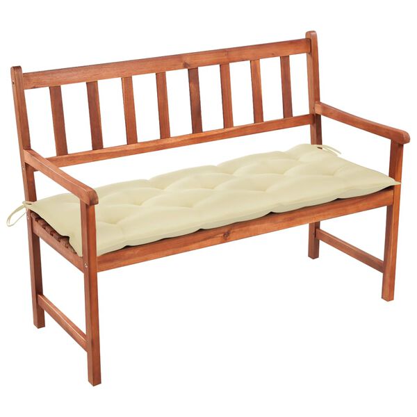 vidaXL Garden Bench with Cushion 120 cm Solid Acacia Wood