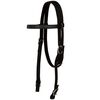 vidaXL Western Saddle. Headstall&Breast Collar Real Leather 12" Black