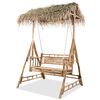vidaXL Swing Chair | Brown | Bamboo | 202 cm x 135 cm x 99 cm | Durable