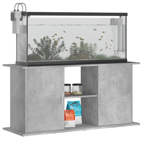 vidaXL Aquarium Stand Concrete Grey 121x41x58 cm Engineered Wood
