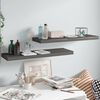 vidaXL Floating Wall Shelves 2 pcs High Gloss Grey 80x23.5x3.8 cm MDF