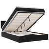 vidaXL Ottoman Bed with Mattresses & LEDs Black Queen Faux Leather