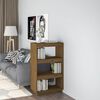 vidaXL Book Cabinet/Room Divider Honey Brown 60x35x103 cm Solid Wood Pine