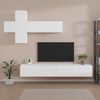 vidaXL 7 Piece TV Cabinet Set White Engineered Wood