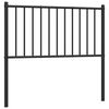vidaXL Metal Replace Headboard Black 90 cm