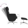 vidaXL Massage Recliner Chair with Footstool Black Faux Leather