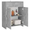 vidaXL Bathroom Cabinet Concrete Grey 60x33x80 cm Engineered Wood