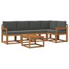 vidaXL Outdoor Sofa Set 6 pcs Natural and Anthracite