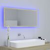 vidaXL LED Bathroom Mirror Sonoma Oak 100x8.5x37 cm Acrylic