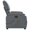 vidaXL Electric Massage Recliner Chair Grey Faux Leather