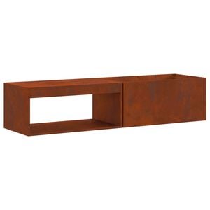 vidaXL Fire Bowl Rusty 160 x 45 x 35 cm Weathering Steel