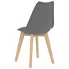 vidaXL Dining Chairs 4 pcs Grey Plastic