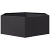 vidaXL Garden Planter Black Hexagon 138x120x45 cm Steel