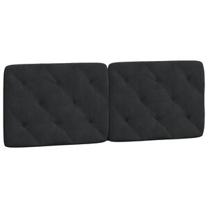vidaXL Headboard Cushion Black 137 cm Double Velvet