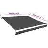 vidaXL Awning Top Sunshade Canvas Anthracite 500x300 cm