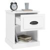 vidaXL Bedside Cabinets 2 pcs High Gloss White 39x39x47.5 cm Engineered Wood