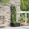 vidaXL Garden Planter with Trellis 3 pcs Black 120 x 40 x 125.5 cm PP
