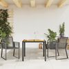 vidaXL Garden Chairs 2 pcs Black Poly Rattan