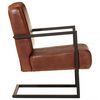 vidaXL Sofa Chair Brown Real Leather