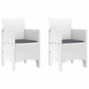 vidaXL Garden Chair 2 pcs White 53 x 49 x 85 cm Polypropylene
