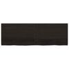 vidaXL Wall Shelf Dark Brown 180x60x(2-4) cm Treated Solid Wood Oak