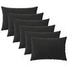 vidaXL Throw Pillow 6 pcs HEERLEN Black 30 x 50 cm Velvet