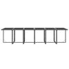 vidaXL 13 Piece Garden Dining Set with Cushions Poly Rattan Grey