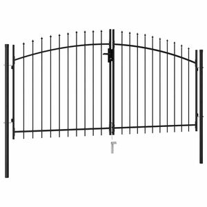 vidaXL Fence Gate Woerden Double Door with Spike Top 299.5x199.5 cm