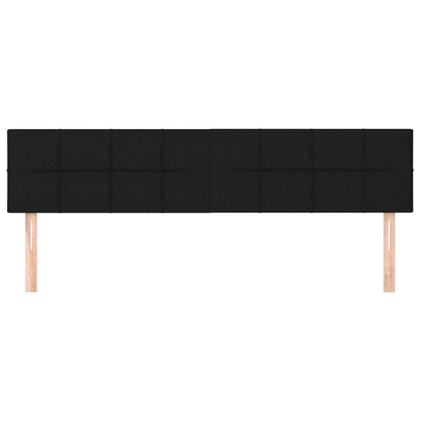 vidaXL Headboards Black 160x5x78/88 cm Fabric