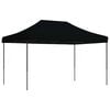 vidaXL Party Tent Black with Black Frame Oxford Fabric
