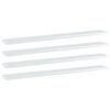 vidaXL Bookshelf Boards 4 pcs High Gloss White 80x10x1.5 cm Engineered Wood