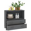 vidaXL Sideboard HAMAR Dark Grey 85x35x80 cm Solid Wood Pine