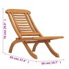 vidaXL Folding Garden Chair Solid Teak Wood