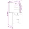 vidaXL Dressing Table Set Black 74.5x40x141 cm