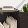 vidaXL Garden Storage Cabinet Brown 83x45x76 cm Poly Rattan