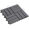vidaXL Decking Tiles 20 pcs Grey Wash 30x30 cm Solid Acacia Wood
