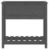 vidaXL Planter with Shelf Grey 82.5x34.5x81 cm Solid Wood Pine