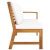 vidaXL Garden Bench 114.5 cm with Cream Cushion Solid Acacia Wood