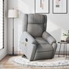 vidaXL Electric Stand up Massage Recliner Chair Light Grey Fabric