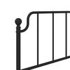 vidaXL Metal Bed Frame without Mattress with Footboard Black 107x203cm