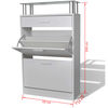vidaXL Shoe Cabinet with a Drawer and a Top Glass Shelf Wood White