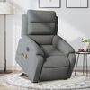 vidaXL Electric Stand up Massage Recliner Chair Dark Grey Fabric