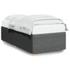 vidaXL Bed Frame without Mattress Dark Grey King Single Fabric