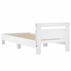 vidaXL Bed Frame without Mattress with LED Lights White 90x190 cm Single